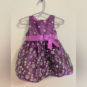 Purple with black tulle dress size 12 mo